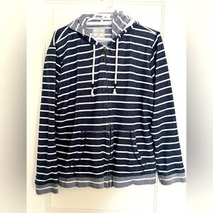 FAT FACE Striped Full Zip Hoodie Jacket Women’s 14